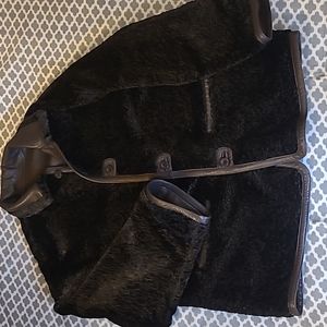 Luxury Brand Leather Coat Sal Guzay Collection by Vakko Size Large Doubl…